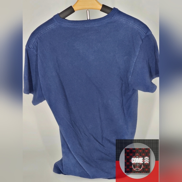 Empire Worldwide Navy with Geometric Design on Pocket T-shirt - Picture 4 of 6